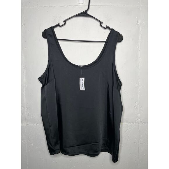 Old Navy Tops - NEW Old Navy Black Silky Tank Top Size Large